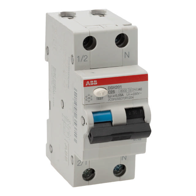 Intrerupator Diferential 25A 1P+N C 6KA 30MA, DSH201