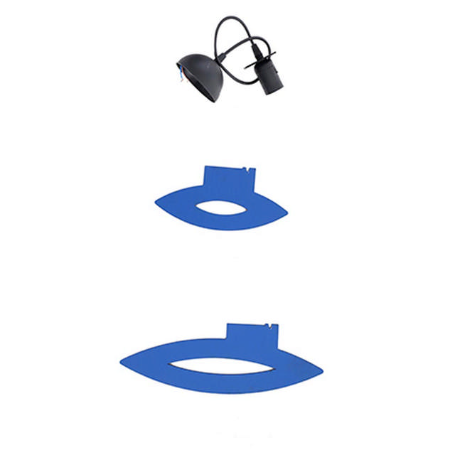 Pendul Elips Albastru 1xE14 60W 70cm