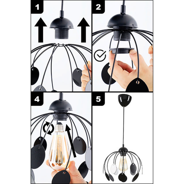 Pendul Peri Drip Roz 1XE27 60W 70cm 