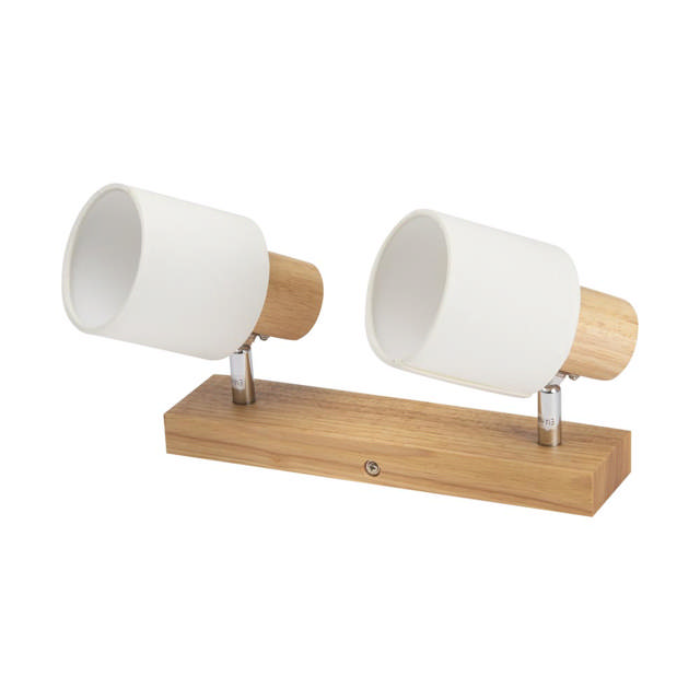 Spot Bara Nordik Alb+Natur 2XE14 40W