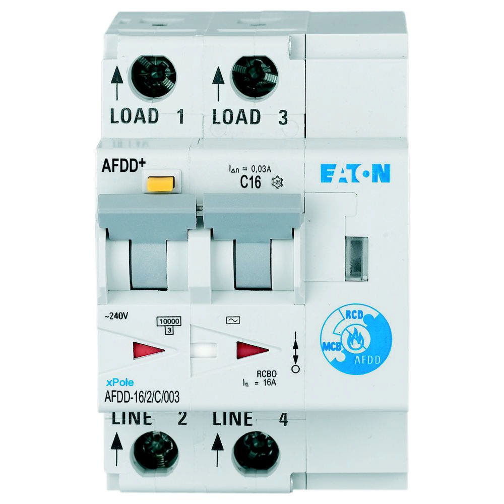 Întrerupător diferențial AFDD 16A 2P C 10KA 30mA, Eaton