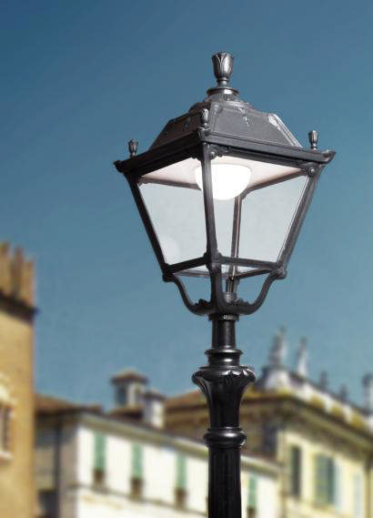 Corp Pietonal LED Clasic Negru ELIA 60W 4000K - FUMAGALLI