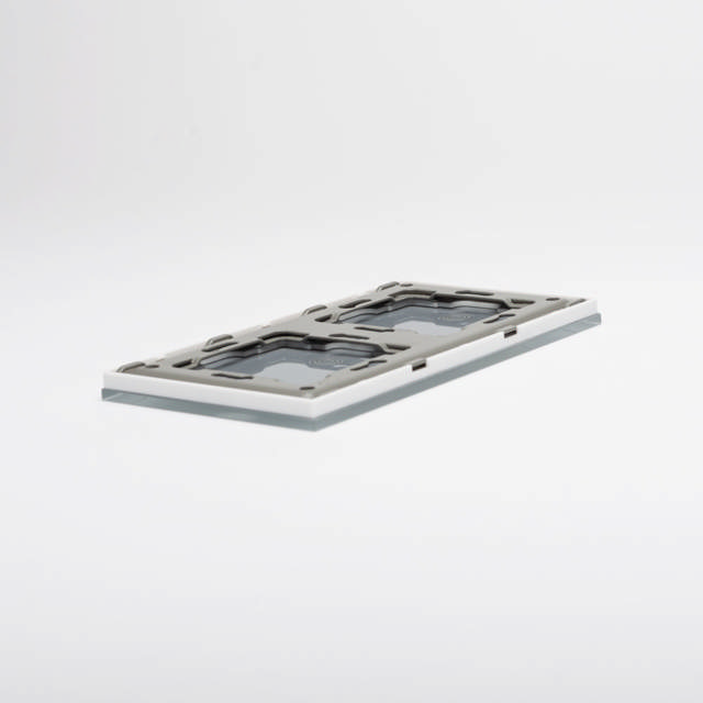 Panou dublu alb 2T+2T, aparataj touch PULSAR NS