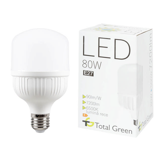 Bec Led 80W E27 6500K, Total Green