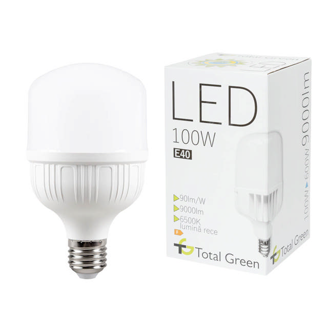 Bec Led 100W E40 6500K, Total Green