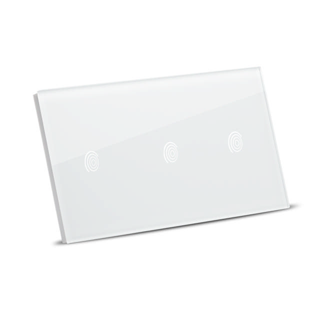 Panou triplu alb 1T+1T+1T, aparataj touch PULSAR NS