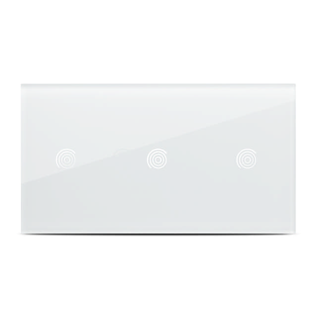 Panou triplu alb 1T+1T+1T, aparataj touch PULSAR NS