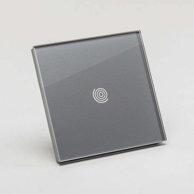 Panou gri simplu 1T Sticla, aparataj touch PULSAR NS