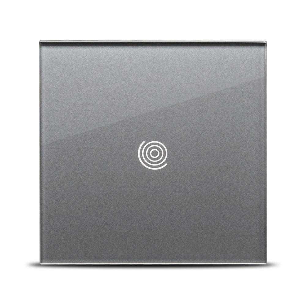 Panou gri simplu 1T Sticla, aparataj touch PULSAR NS