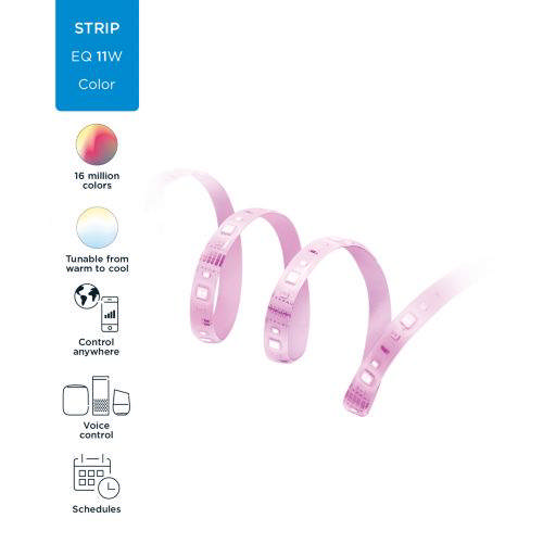 Bandă LED 1m RGBW 11W 800LM IP20 WIFI, Wiz