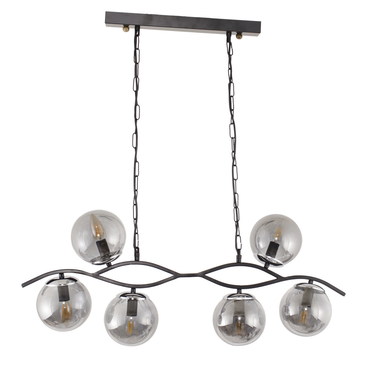 Lustră Mask 6XE27,negru, Oktay