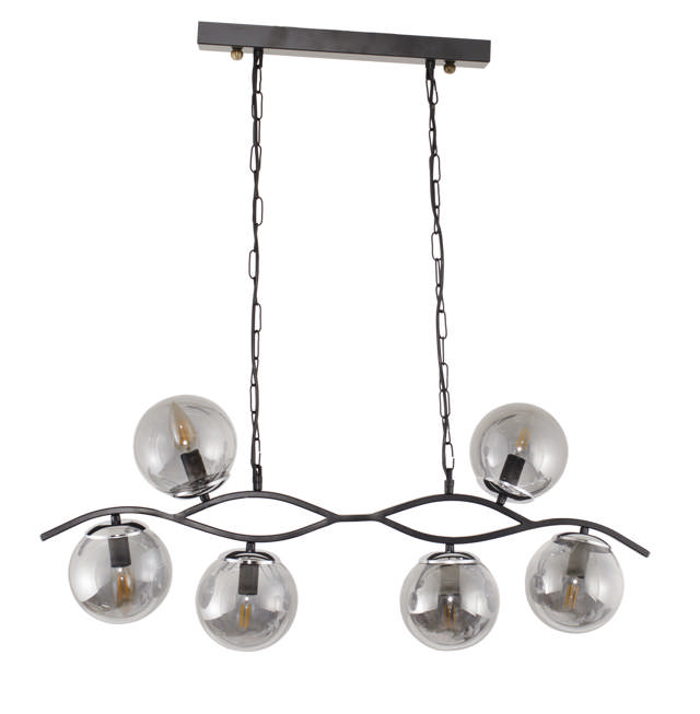 Lustră Mask 6XE27,negru, Oktay