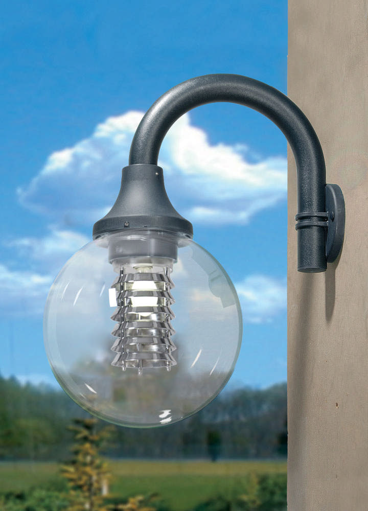 Corp Pietonal 1xE27 Modern Gri GLOBE 400 OPAL fara sursa - FUMAGALLI