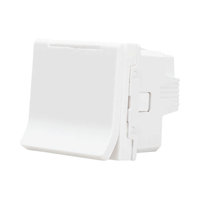 Priză cu capac schuko 2m, alb, Unica NU303718TA