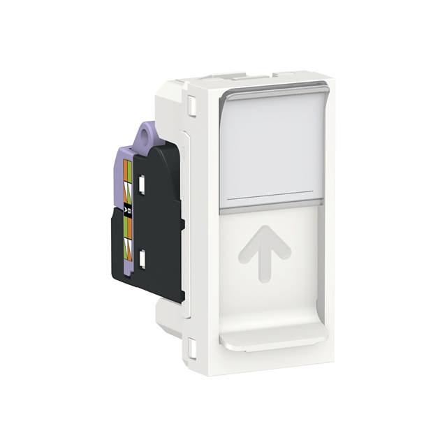 Priză RJ45 UTP CAT6 1m, alb, Schneider