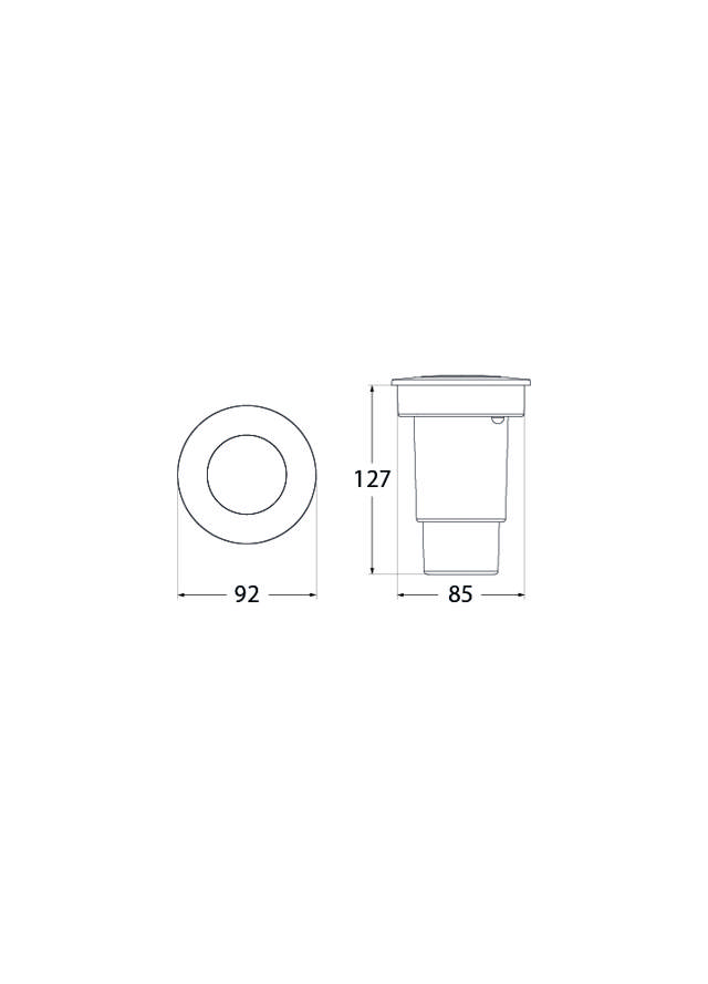 Spot Pietonal LED Negru CECI90 6W 2700K/4000K - FUMAGALLI