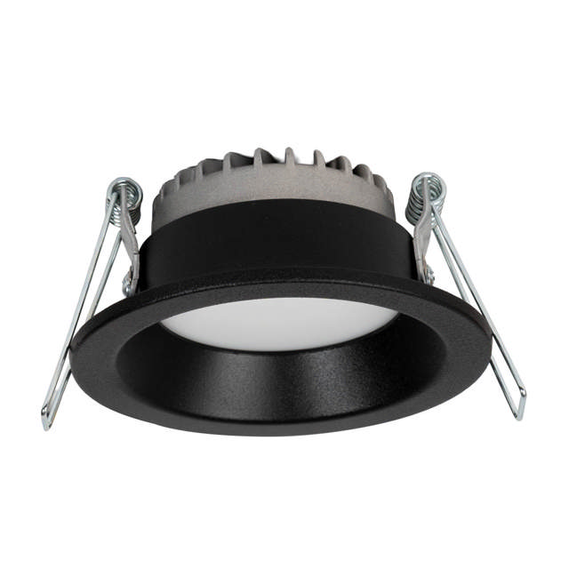 Downlight LED rotund compact 6W 4000K, negru, Metsan
