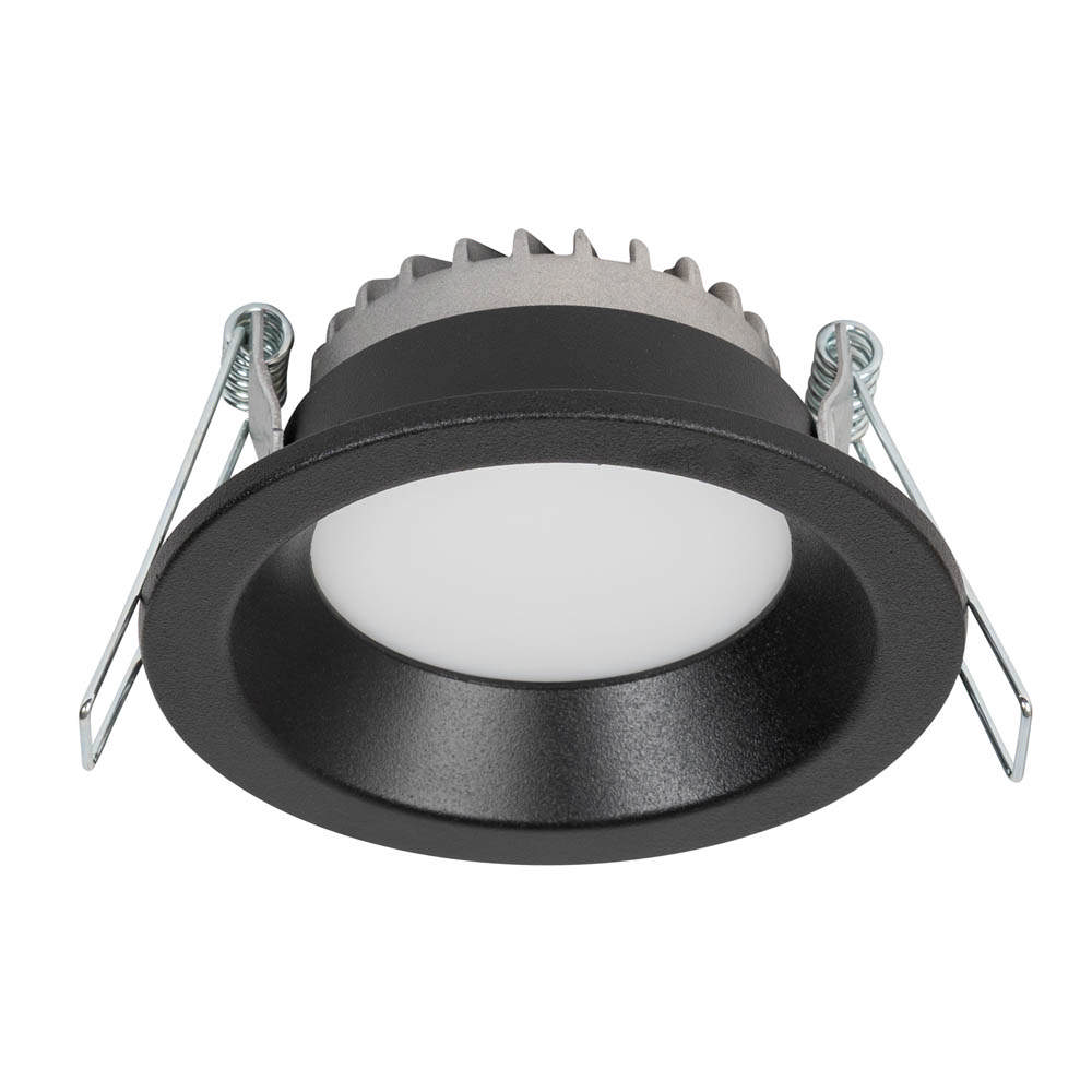 Downlight LED rotund compact 6W 4000K, negru, Metsan