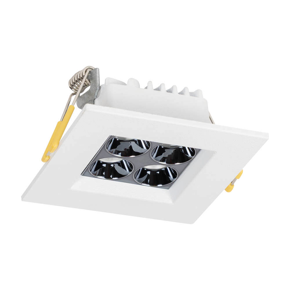 Spot LED patrat Roma SQ4 6W 4000K IP20, alb argintiu, Metsan