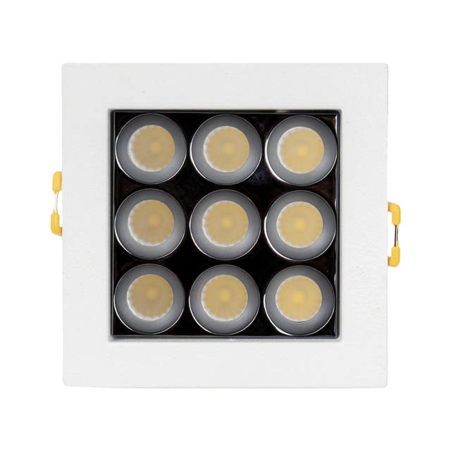 Spot LED patrat Roma SQ9 12W 4000K IP20, alb argintiu, Metsan