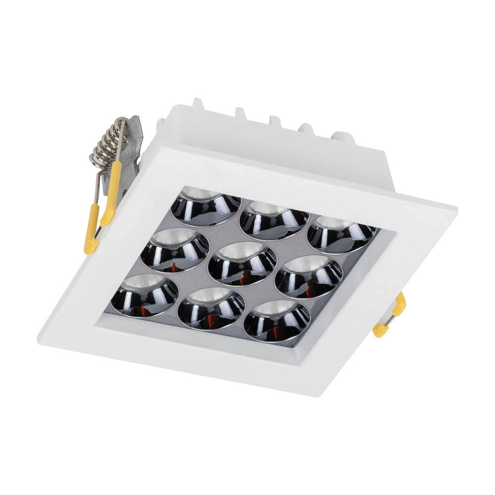 Spot LED patrat Roma SQ9 12W 4000K IP20, alb argintiu, Metsan
