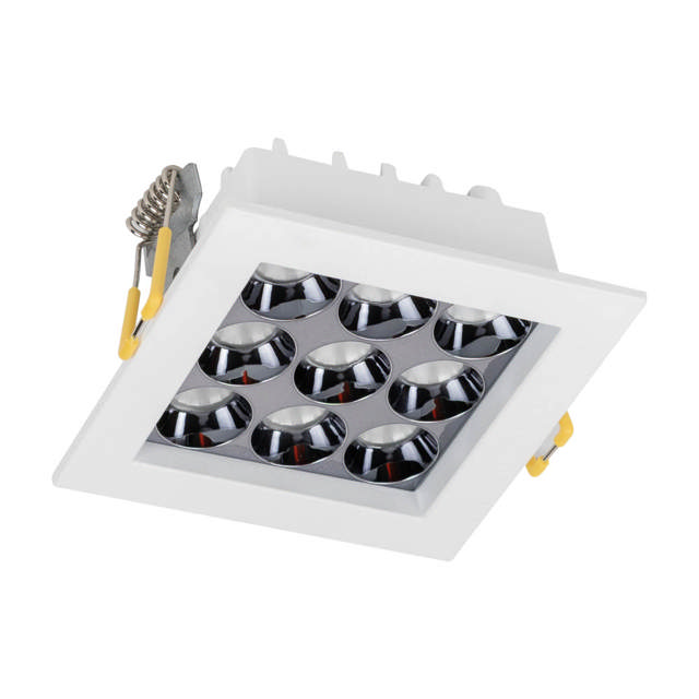 Spot LED patrat Roma SQ9 12W 4000K IP20, alb argintiu, Metsan