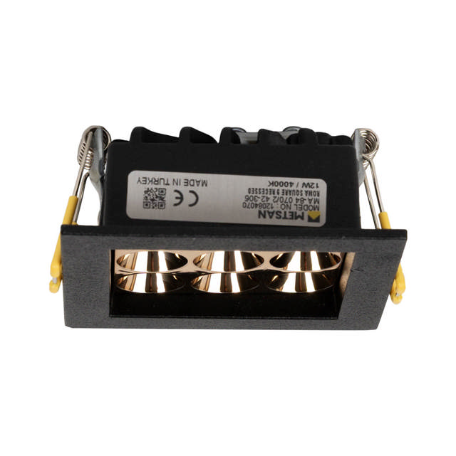 Spot LED patrat Roma SQ9 12W 4000K IP20, negru, Metsan