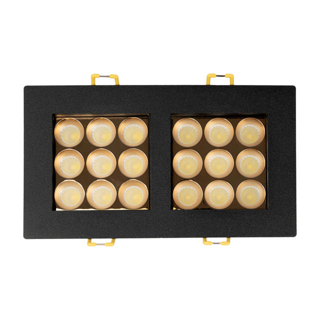 Spot LED patrat Roma SQ DB 9 24W 4000K, negru, Metsan