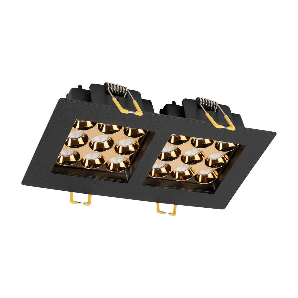 Spot LED patrat Roma SQ DB 9 24W 4000K, negru, Metsan