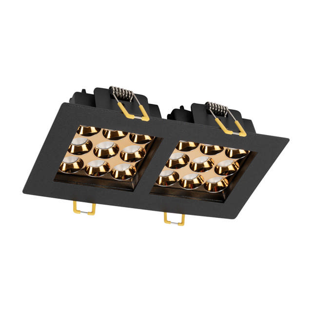 Spot LED patrat Roma SQ DB 9 24W 4000K, negru, Metsan