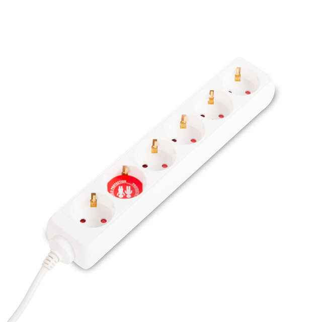 Prelungitor 3m 6 prize, alb, Inlet