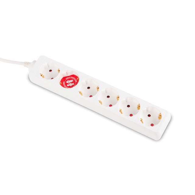 Prelungitor 5m 6 prize, alb, Inlet