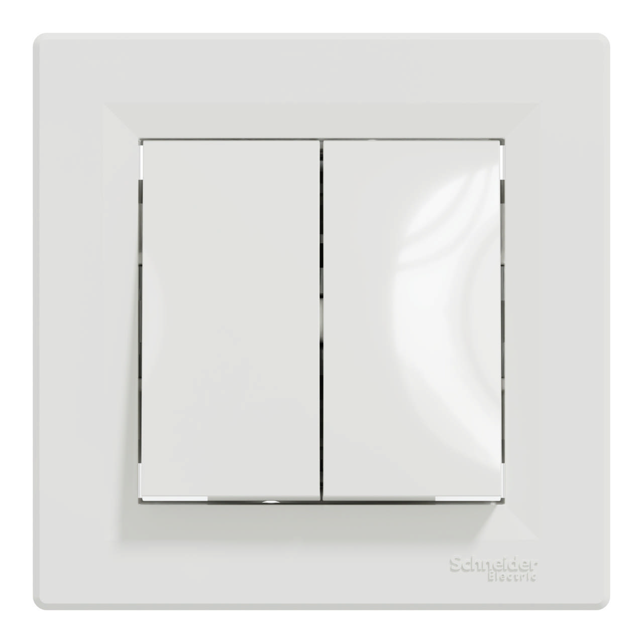 Asfora intrerupator dublu cap scara, alb, Schneider