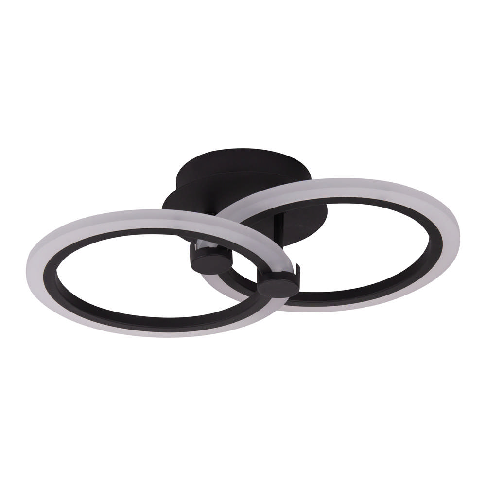 Aplica Pearl LED 30W 3CCT cu telecomanda, negru, Erste