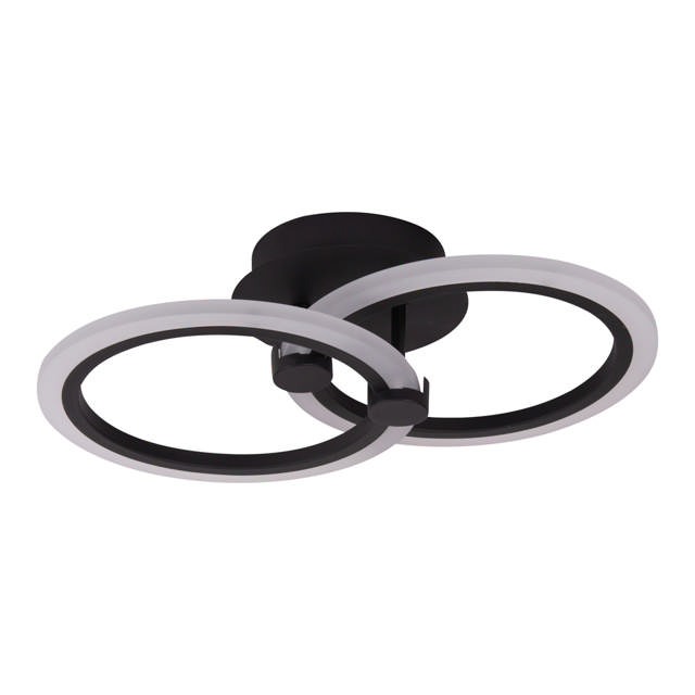 Aplica Pearl LED 30W 3CCT cu telecomanda, negru, Erste