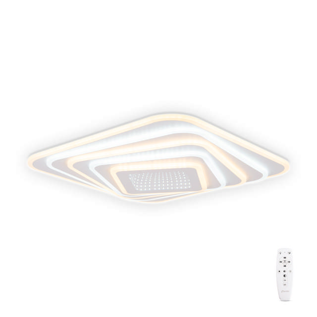 Plafoniera Charm LED 140W 3CCT cu telecomanda, alb, Erste