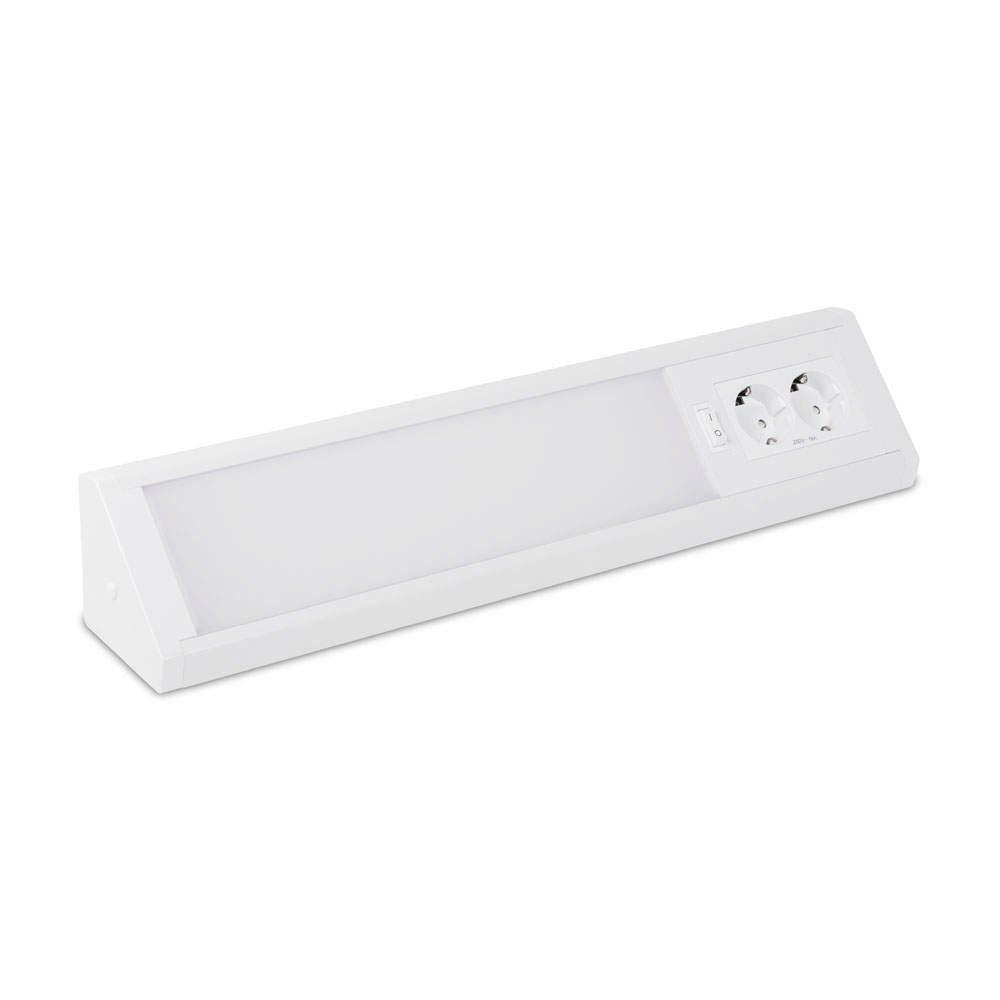 CORP LINIAR MOBILIER cu 2 Prize si Intrerupator 10W 6400K - NOVELITE