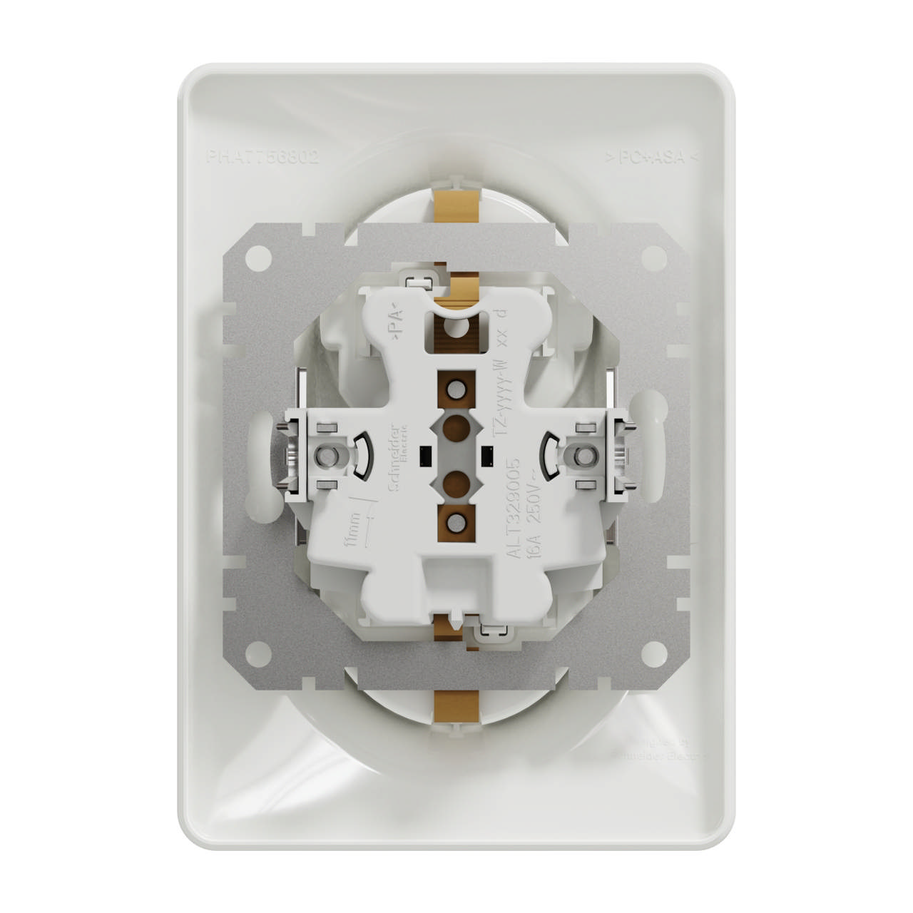 Noua Sedna priza dubla, alb, Schneider