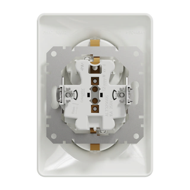 Noua Sedna priza dubla, alb, Schneider