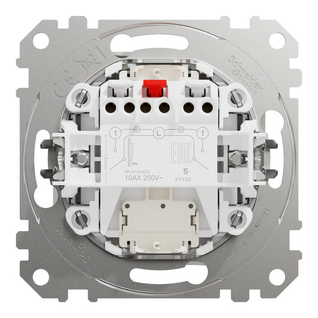 Noua Sedna intrerupator dublu LED, alb, Schneider