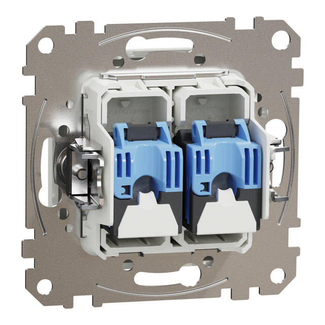 Noua Sedna priza 2xUTP CAT6, alb, Schneider