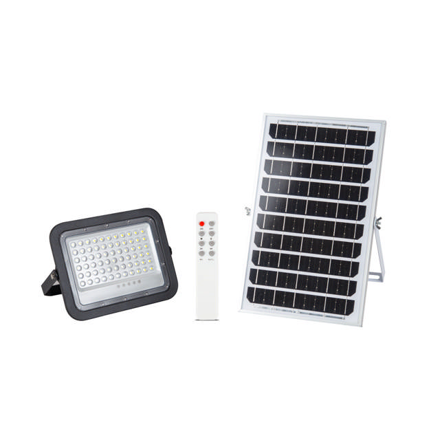 Proiector Solar LED Negru V2 100W 6500K IP65 - NOVELITE