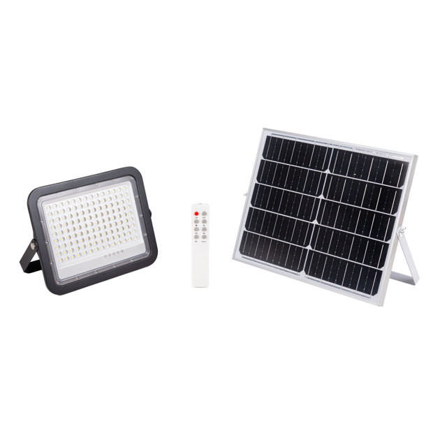 Proiector Solar LED Negru V2 200W 6500K IP65 - NOVELITE