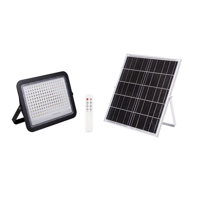 Proiector Solar LED Negru V2 300W 6500K IP65 - NOVELITE