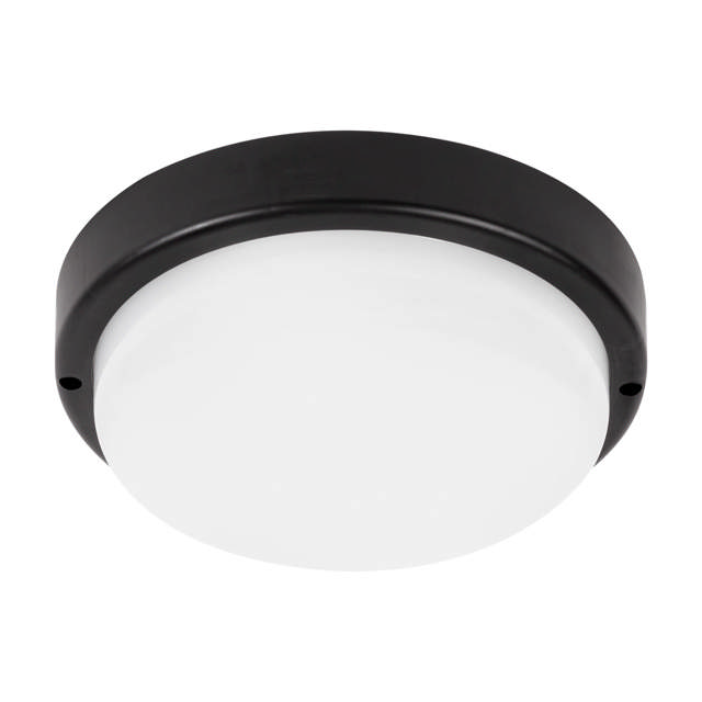 Corp BAT LED Rotund mic Negru IP65 12W 6400K Dispersor Opal  - NOVELITE