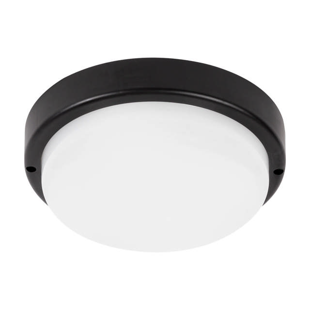 Corp BAT LED Rotund mic Negru IP65 18W 6400K Dispersor Opal - NOVELITE