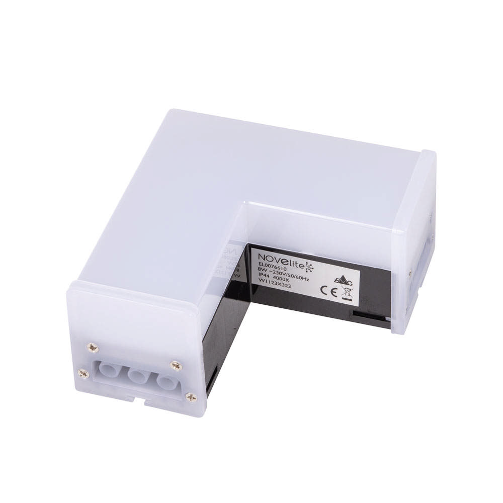 Element L Negru LED 8W 4000K IP44 pentru Corp Liniar interconectabil LED - NOVELITE