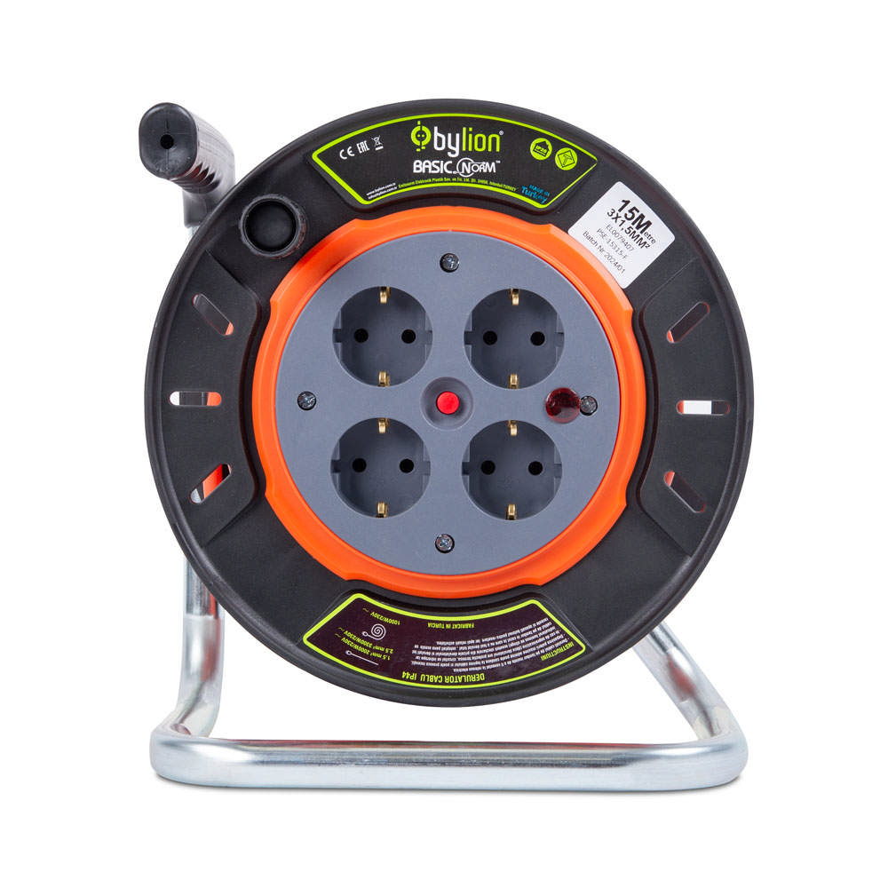 Derulator 4 prize 15m 3X1.5 IP20, Emfanorm