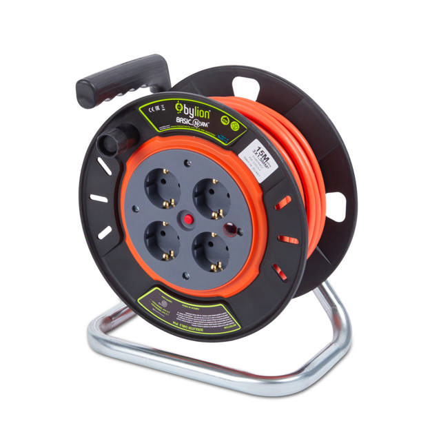 Derulator 4 prize 15m 3X1.5 IP20, Emfanorm