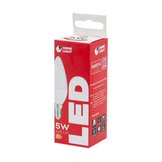 Bec LED lumanare 5W E14 6400K, Homelight